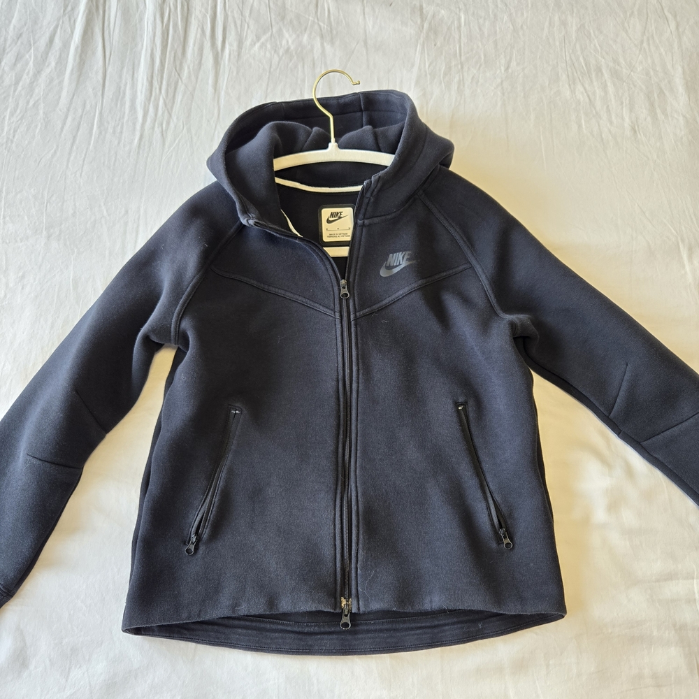 Nike Kids Cotton Blend Hoodie Jacket, Size M, Black